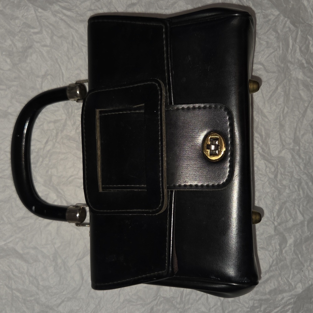 60s 70s Black "Doctor" Handbag